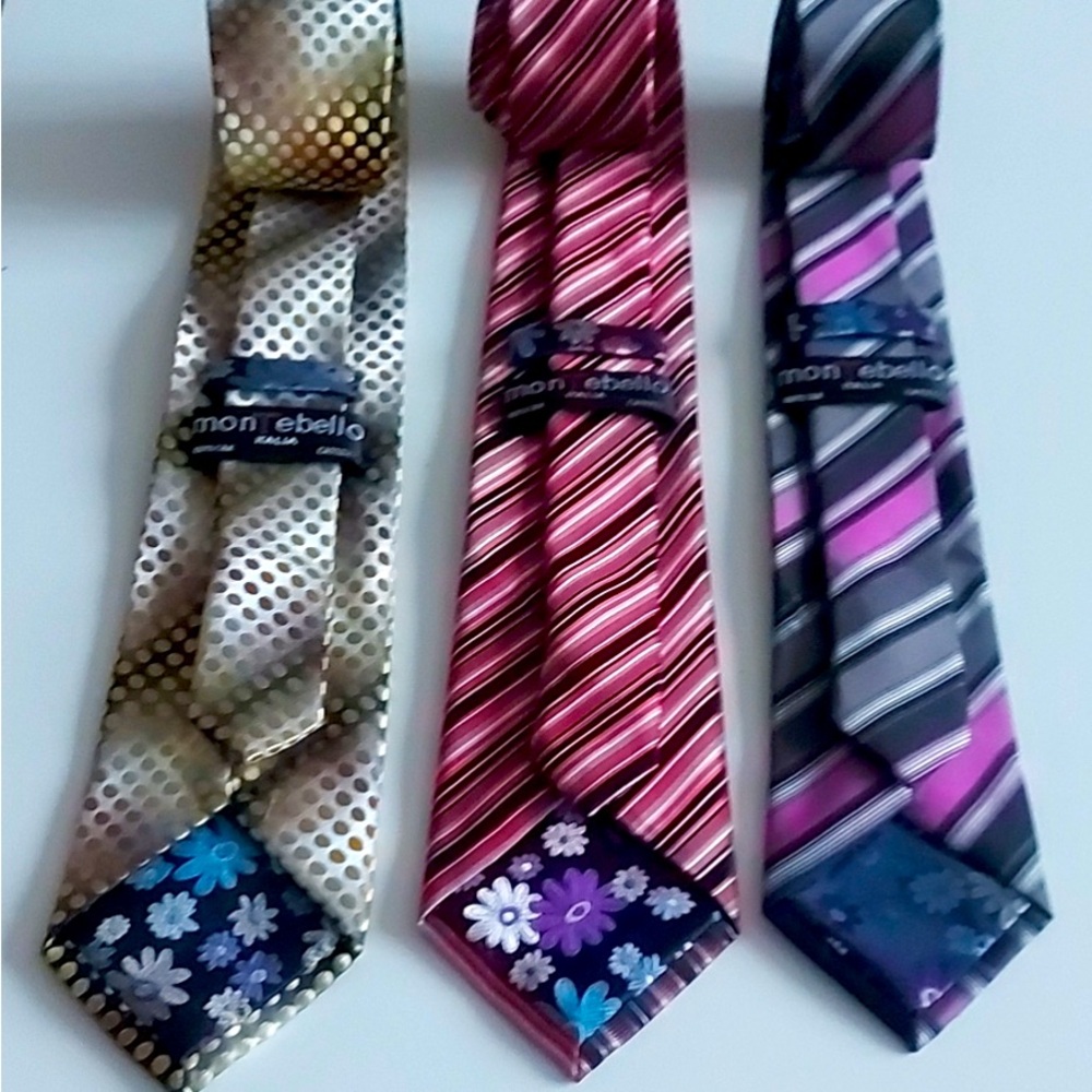 Montebello Italy 100% silk ties